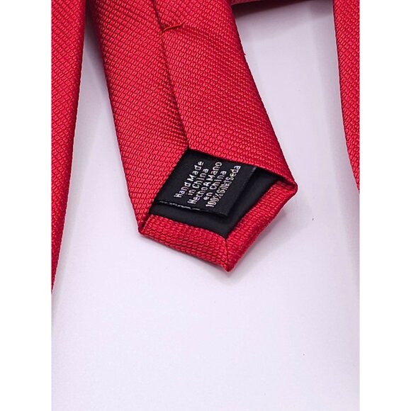 Van Heusen Mens Classic Solid Red Necktie - Picture 3 of 16